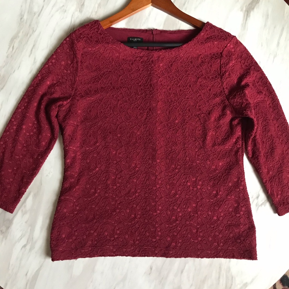 Talbots Petite lace top